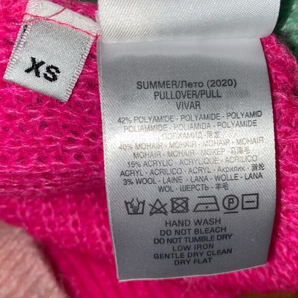 ESSENTIEL Antwerp $355 Vivar Colorblock V Neck Sweater Made In Italy XS US2 NWOT - Picture 8 of 14